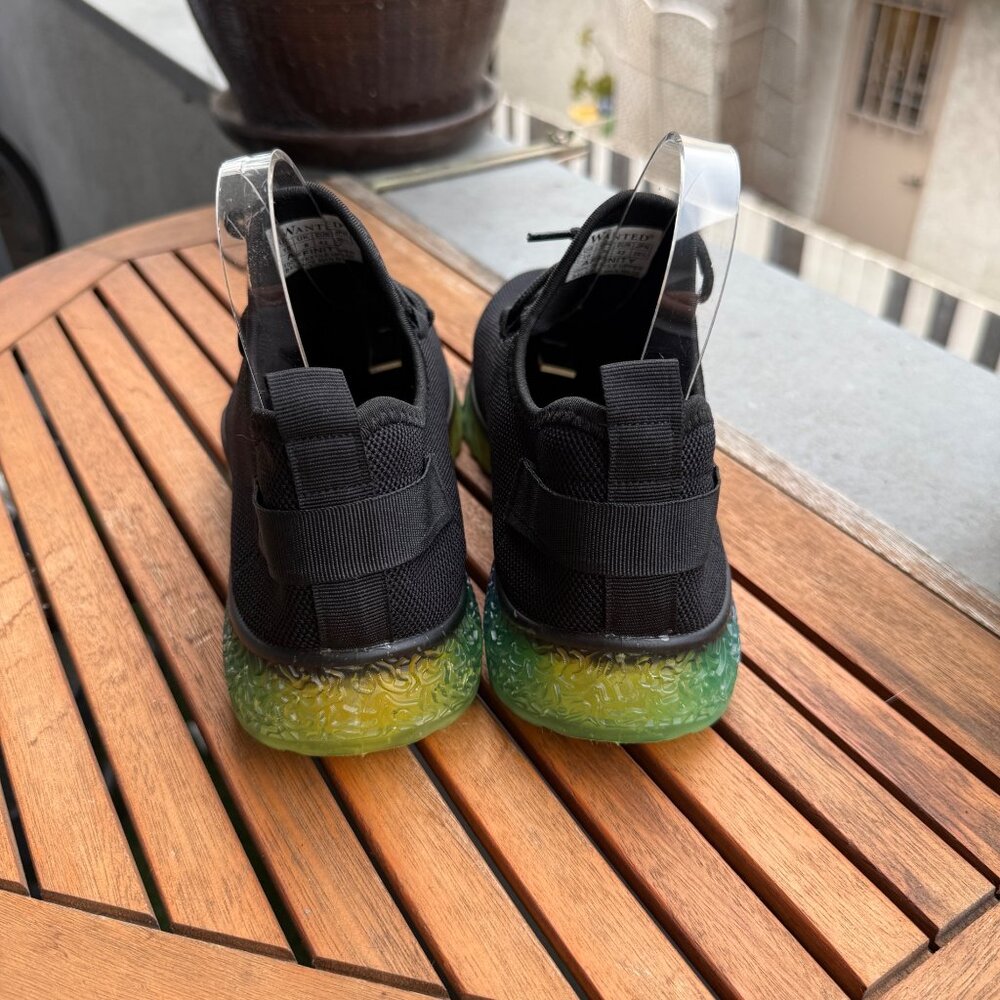 Wanted Womens Black Sneakers With Rainbow Soles - Picture 4 of 7